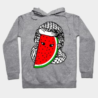 Watermelon Kufiya Free Palestine -  With Eyes -Wrapped - Front Hoodie